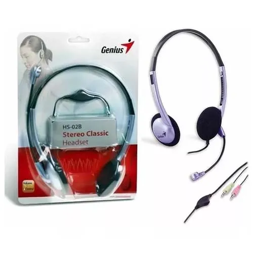 Diadema Genius HS-02B Negro-Azul Jack 3.5mm