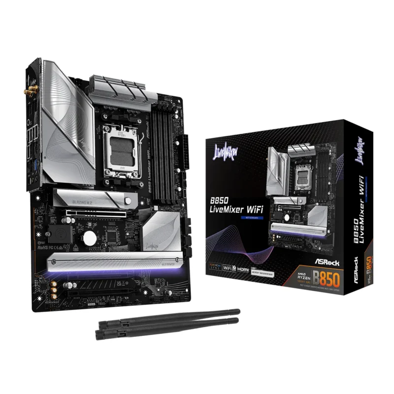 Imagen frontal ASRock B850 LiveMixer WiFi AM5