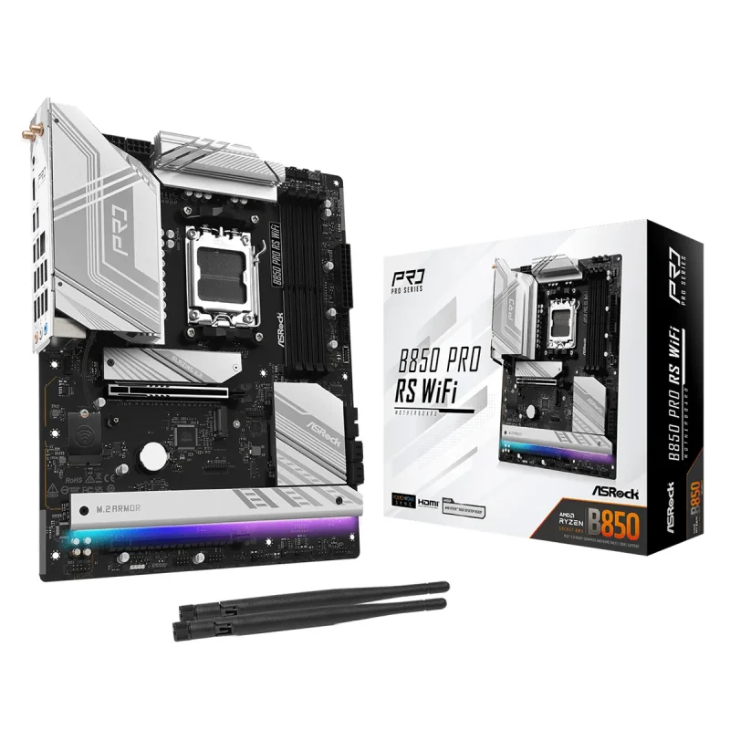 Imagen frontal ASRock B850 Pro RS WiFi AM5