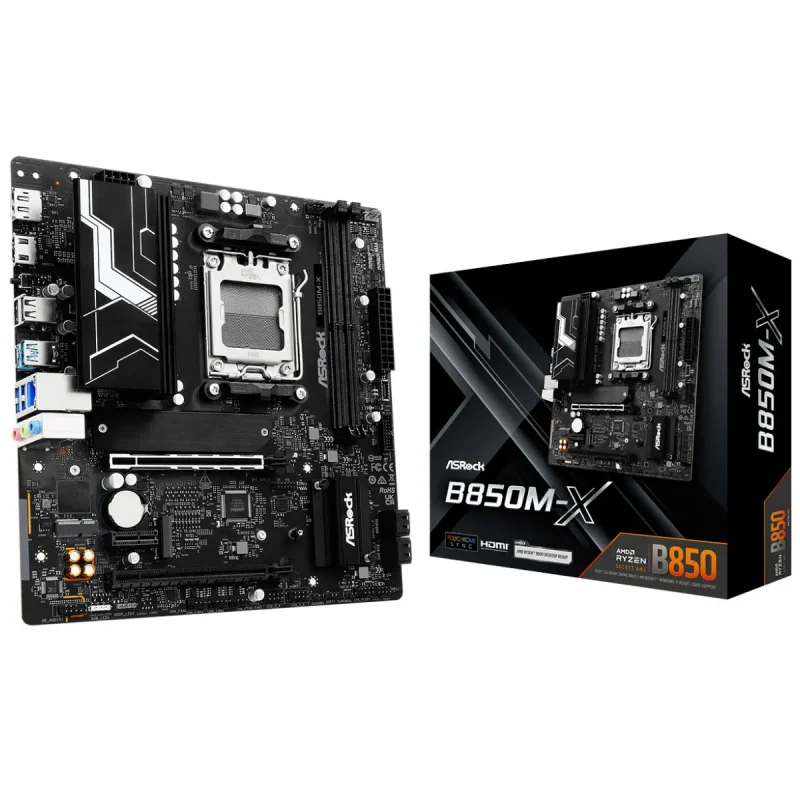 Imagen frontal ASRock B850M-X AM5