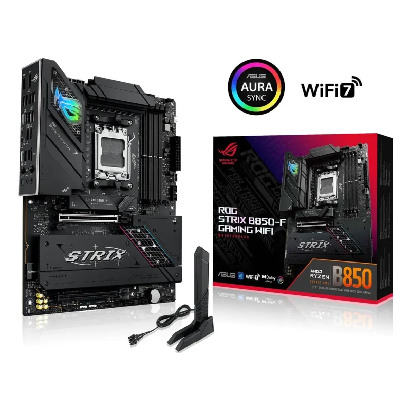 Vista frontal ASUS ROG STRIX B850-F GAMING WiFi AM5