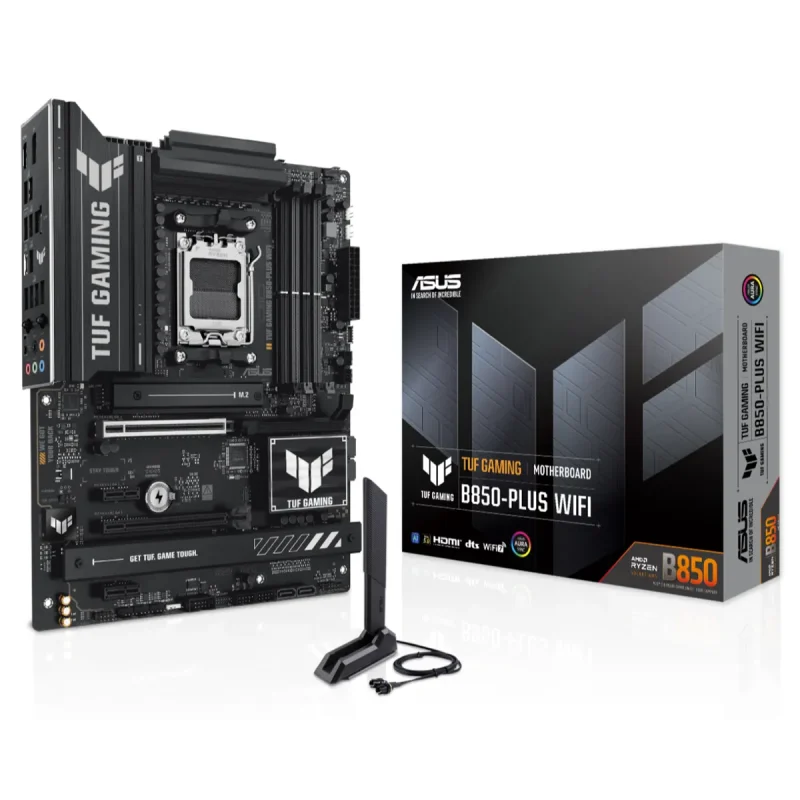 Imagen frontal ASUS TUF GAMING B850-PLUS WiFi AM5