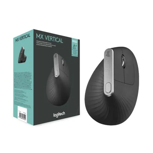 Mouse Logitech MX VERTICAL ADVANCED Wireless + Bluetooth Negro