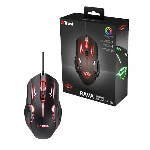 Mouse Trust GXT 108 RAVA USB Negro