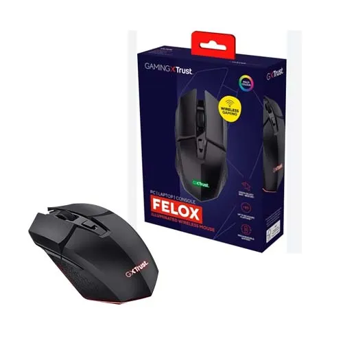 Mouse Trust GXT 110 FELOX Wireless Negro
