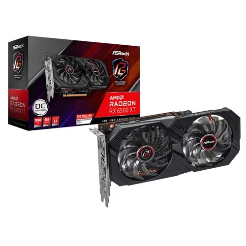 Tarjeta de Video ASRock Radeon RX 6500 XT Phantom Gaming D 4GB OC GDDR6 4GB AMD