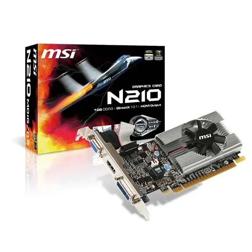 Tarjeta de Video MSI N210-MD1G/D3 GDDR3 1GB NVIDIA