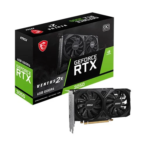 Tarjeta de Video MSI RTX 3050 VENTUS 2X 6G OC GDDR6 6GB NVIDIA